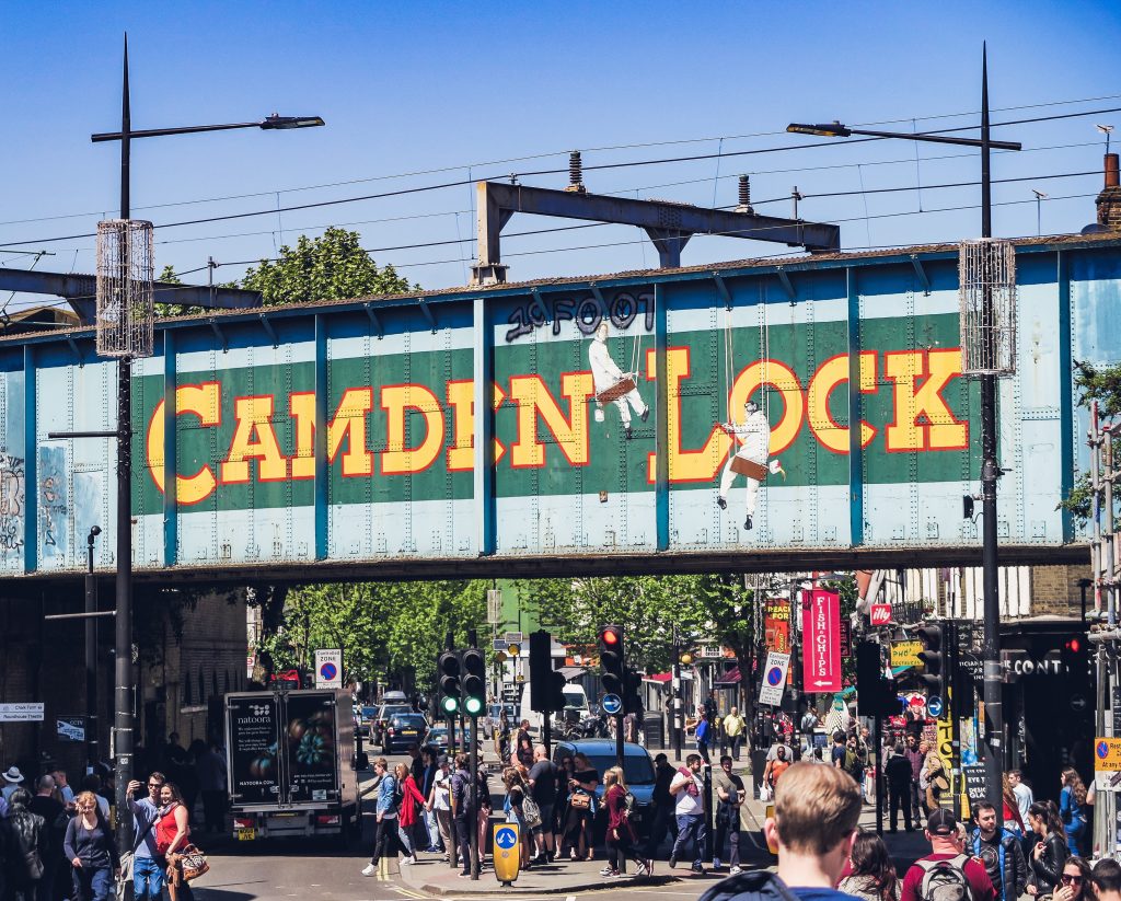 Camden Market with people