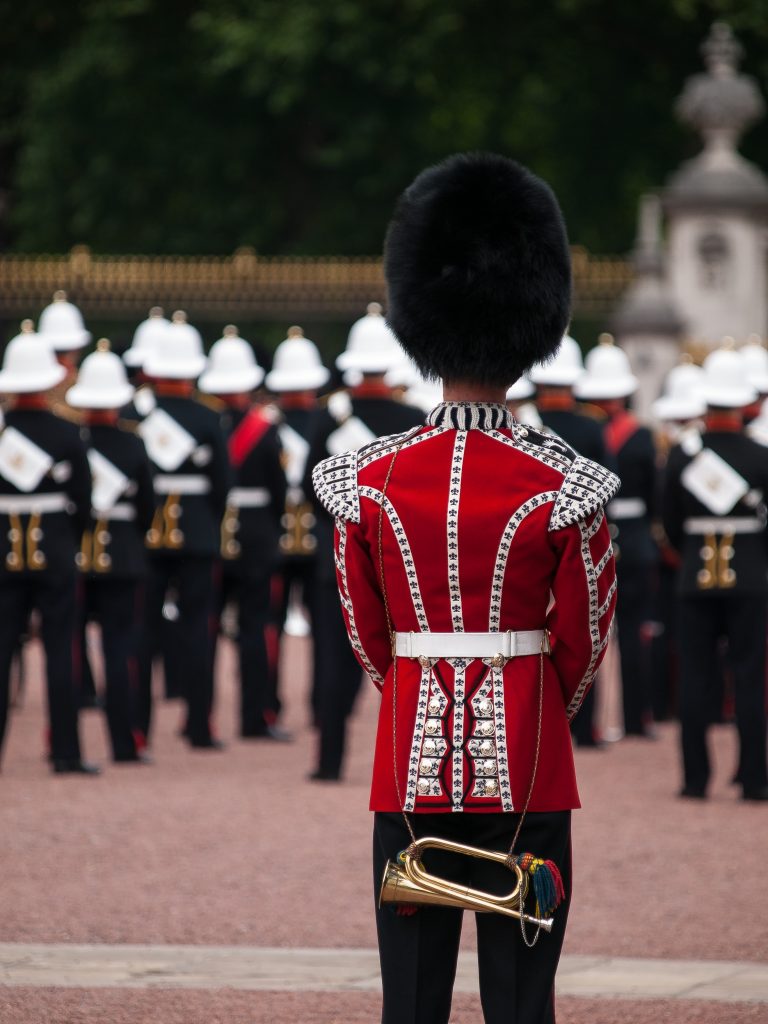 Changing of the guard at Buckingham Palace